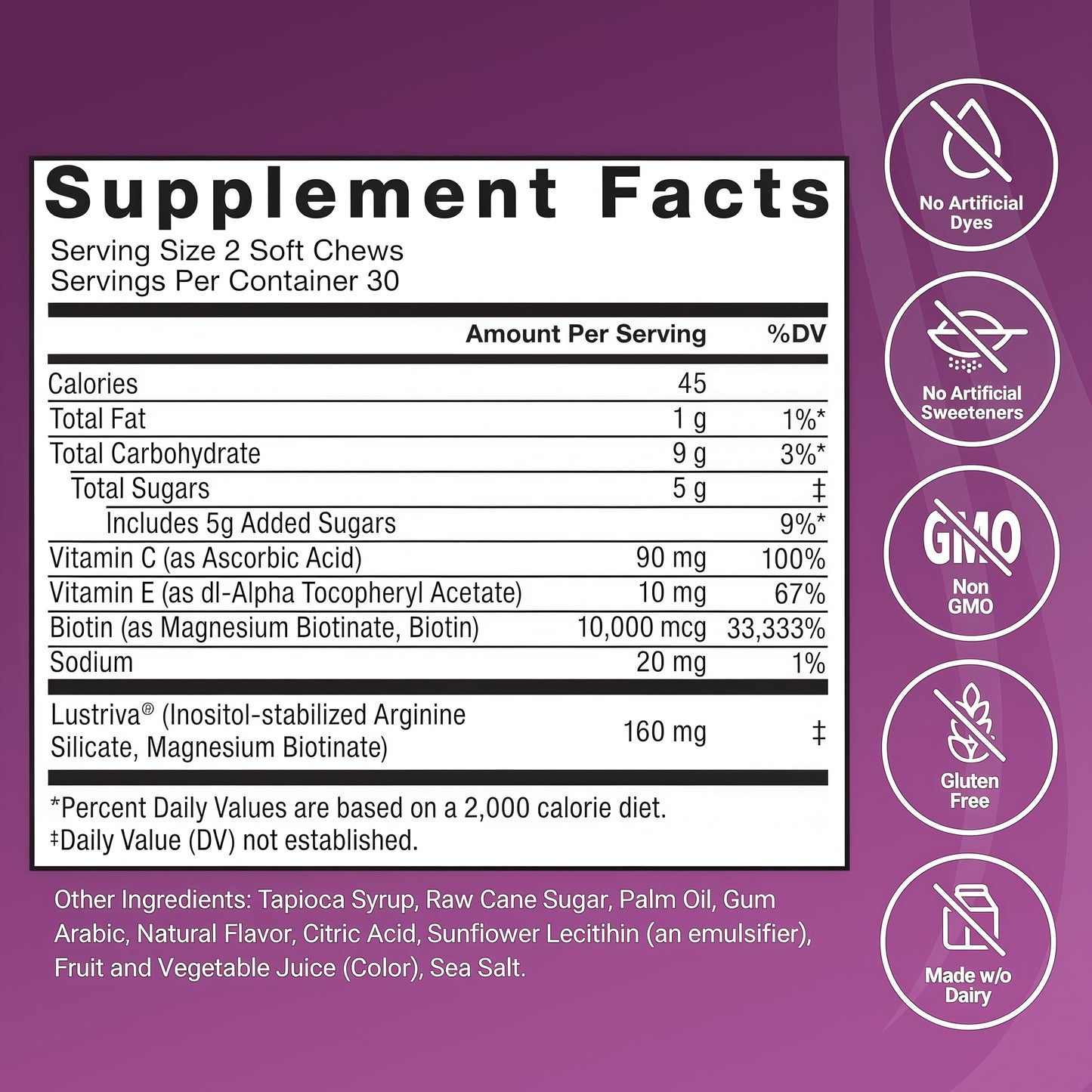 Force Factor Hair Growth Gummies  60 Gummies 2 Pack